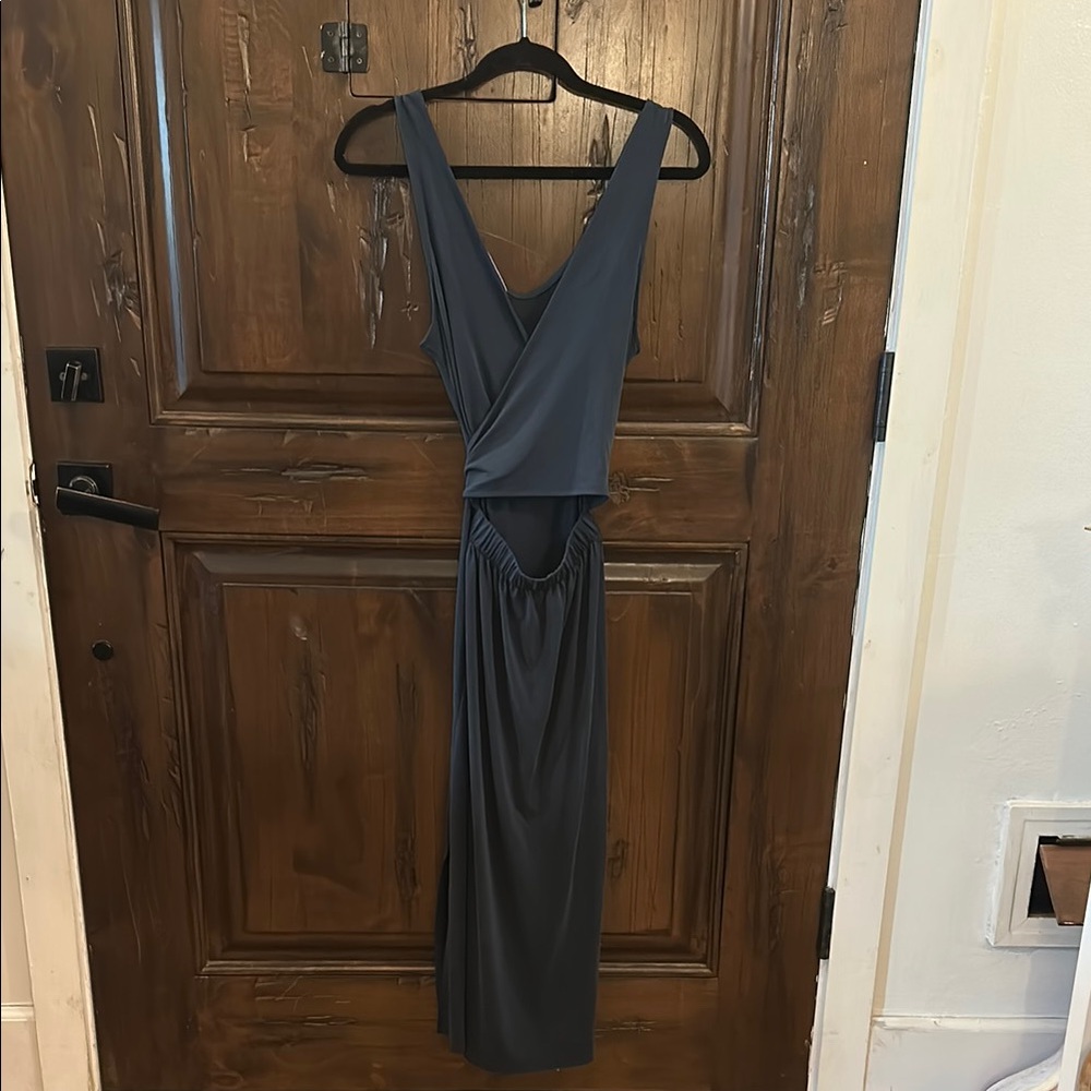 Blue Sleeveless Sheath Dress for Work - Picture 4 of 8